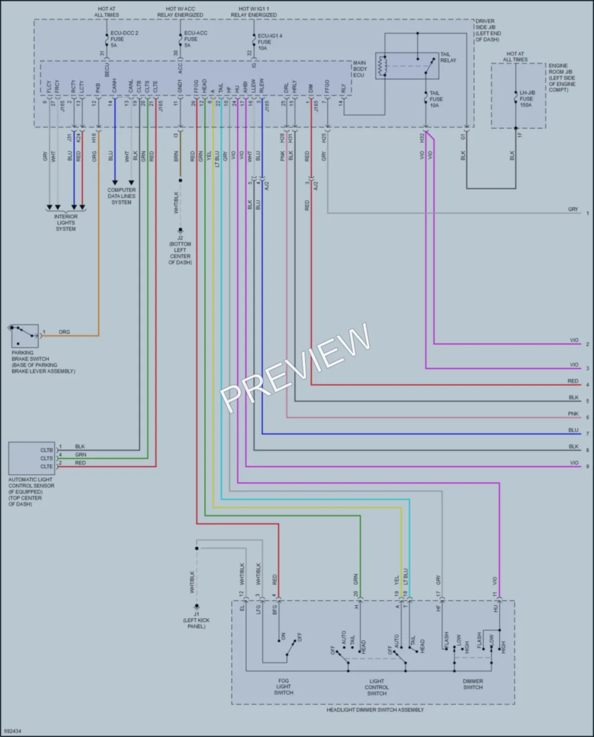 2020 Toyota Tundra Headlights wiring diagram preview