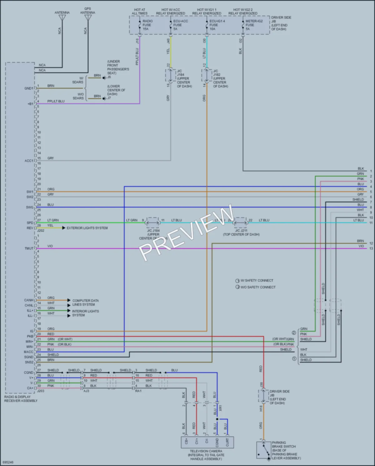 2020 Toyota Tundra Radio wiring diagram preview