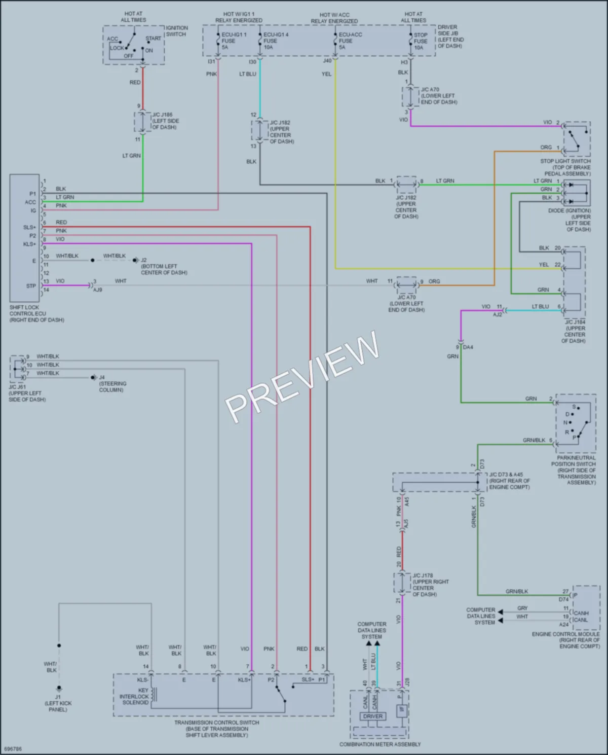 2020 Toyota Tundra Shift Interlock wiring diagram preview