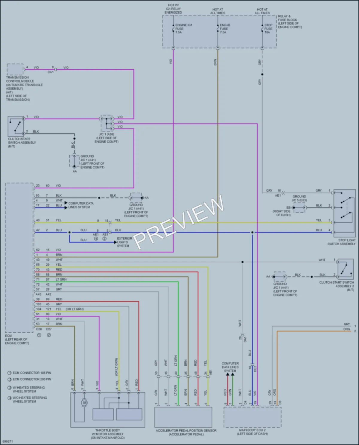 2020 Toyota Yaris Cruise Control wiring diagram preview