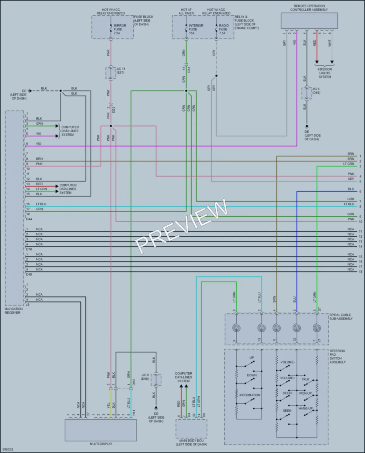 2020 Toyota Yaris Radio wiring diagram preview