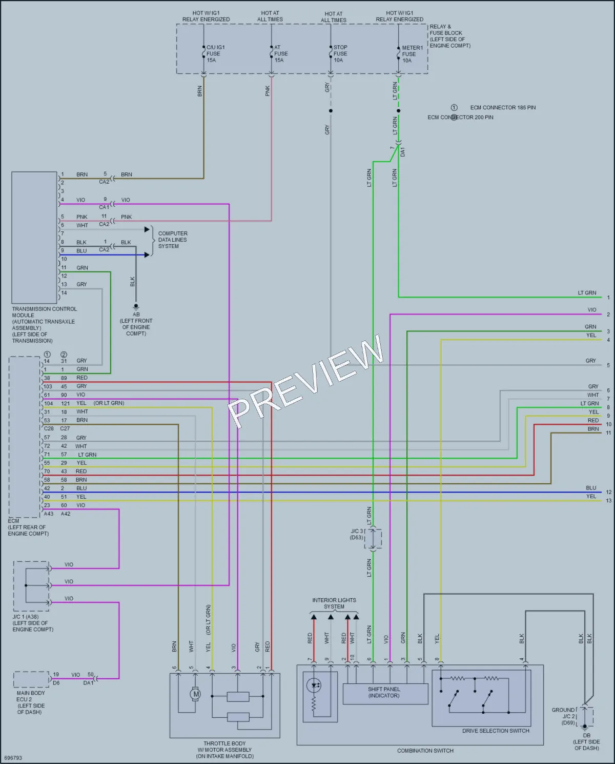 2020 Toyota Yaris Transmission wiring diagram preview
