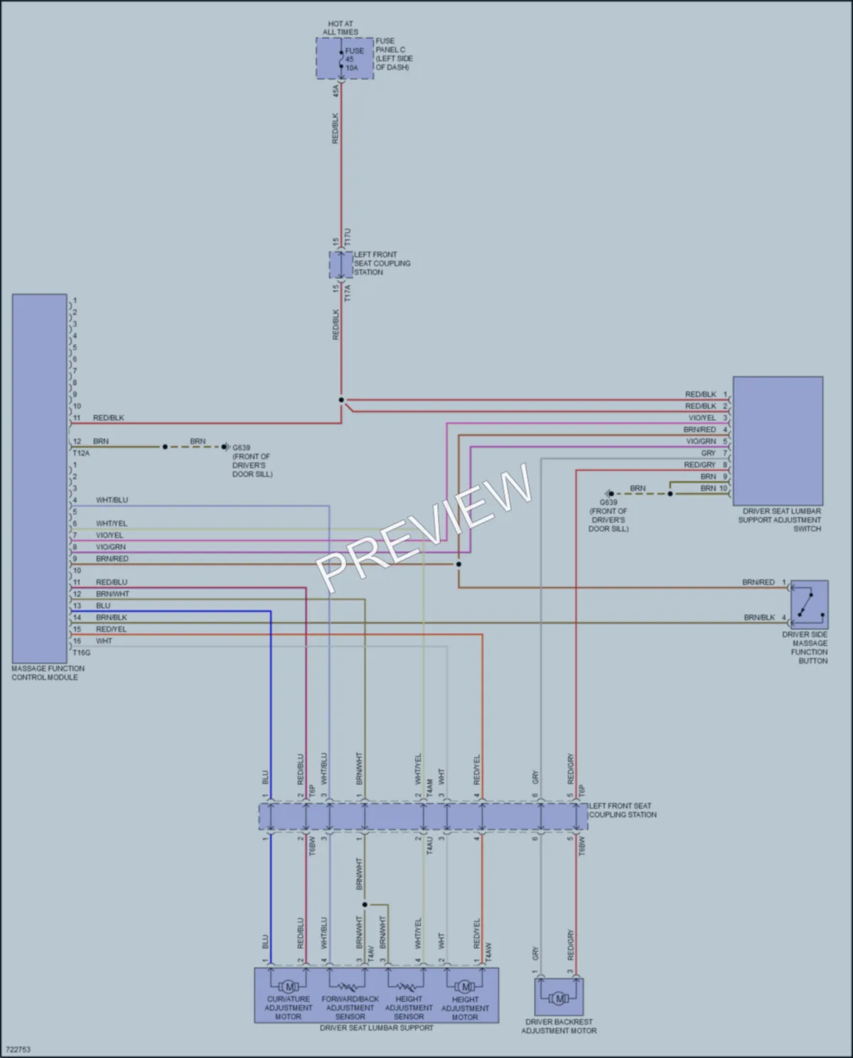 2020 Volkswagen Arteon Power Seats wiring diagram preview