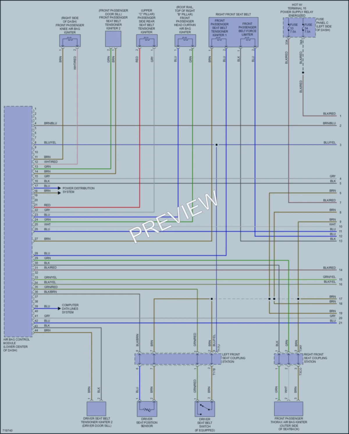 2020 Volkswagen Arteon Supplemental Restraints wiring diagram preview