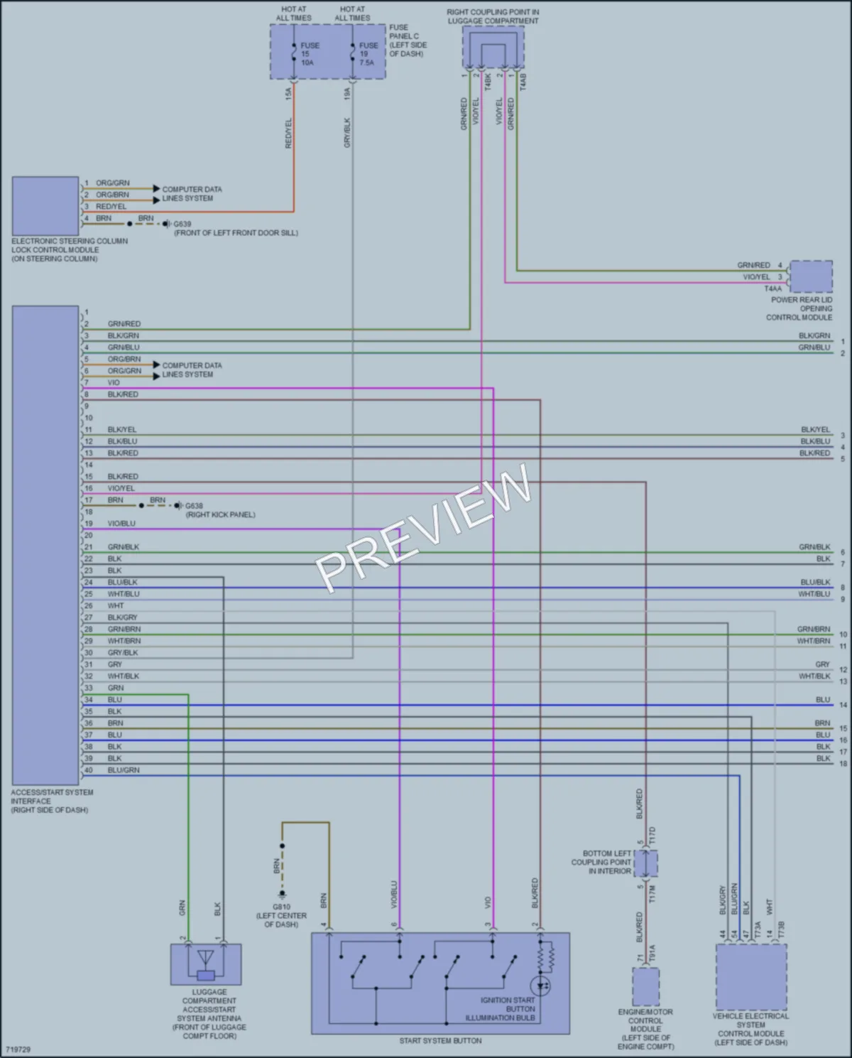 2020 Volkswagen Atlas Anti Theft wiring diagram preview