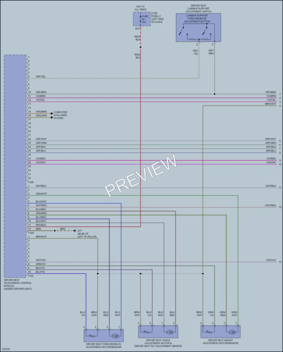 2020 Volkswagen Atlas Memory Systems wiring diagram preview