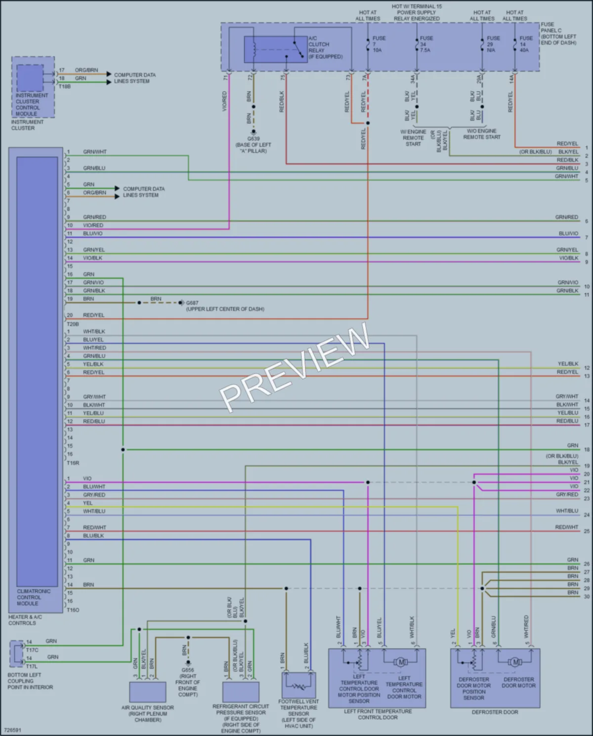 2020 Volkswagen Jetta Air Conditioning wiring diagram preview
