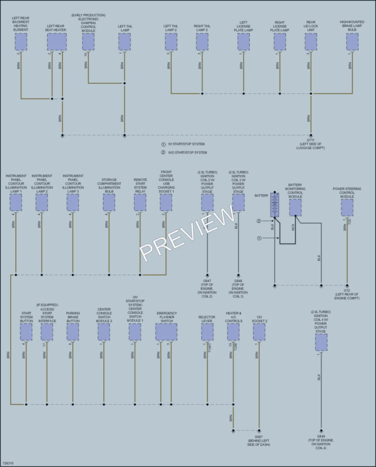 2020 Volkswagen Jetta Ground Distribution wiring diagram preview
