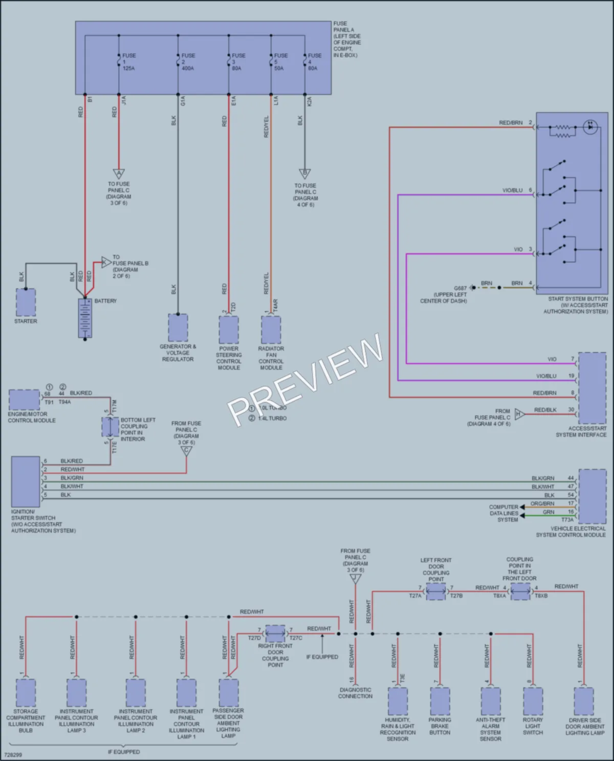 2020 Volkswagen Jetta Power Distribution wiring diagram preview