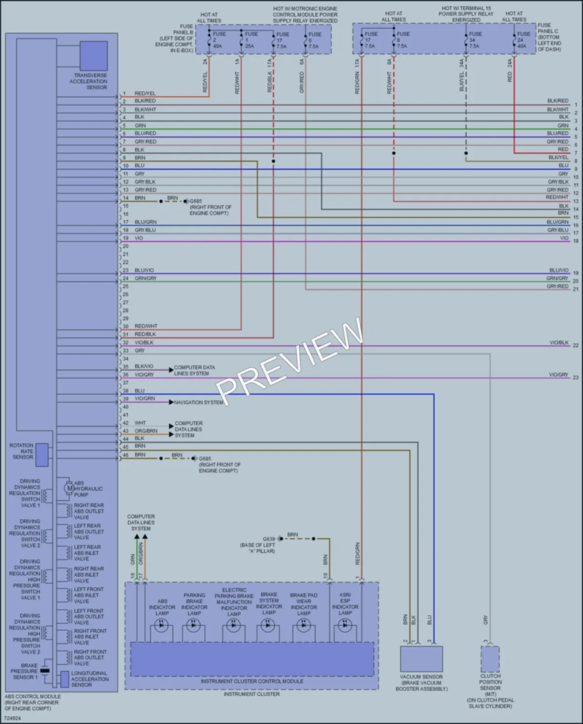 2020 Volkswagen JettaGLI Anti Lock Brakes wiring diagram preview