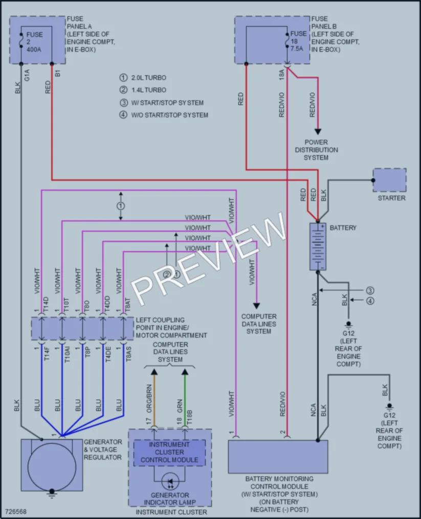 2020 Volkswagen JettaGLI Starting Charging wiring diagram preview