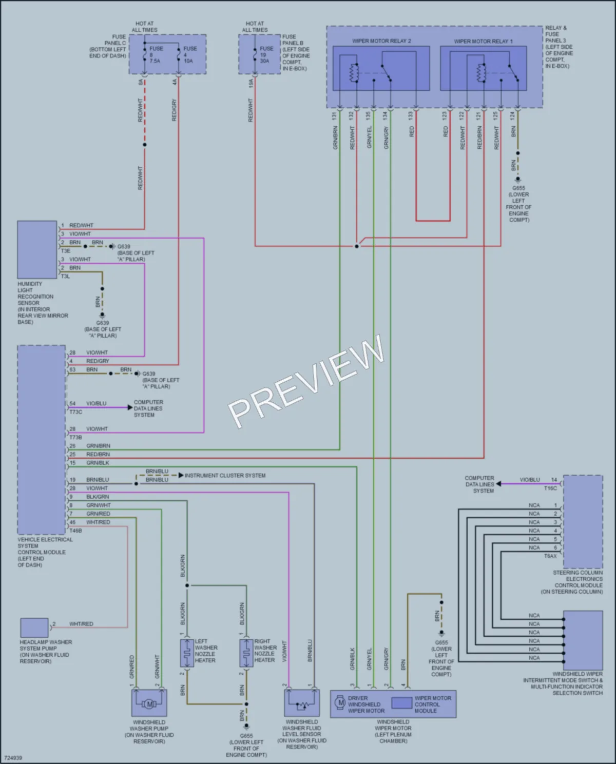 2020 Volkswagen JettaGLI Wiper Washer wiring diagram preview