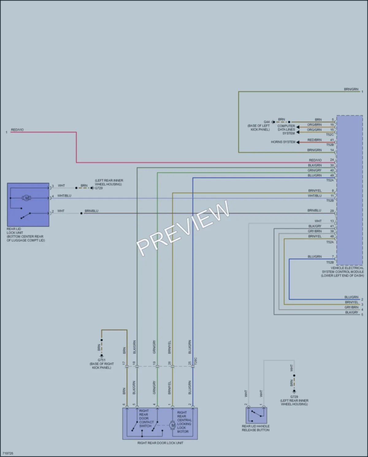2020 Volkswagen Passat Anti Theft wiring diagram preview