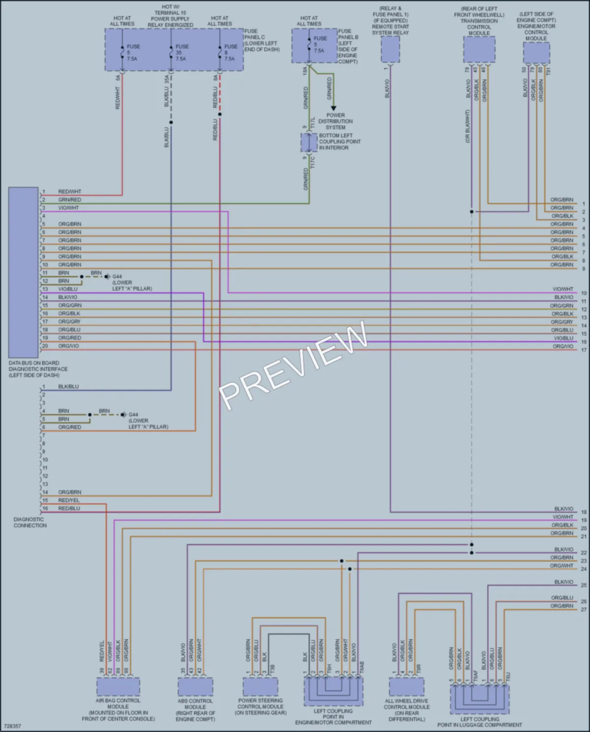 2020 Volkswagen Tiguan Computer Data Lines wiring diagram preview