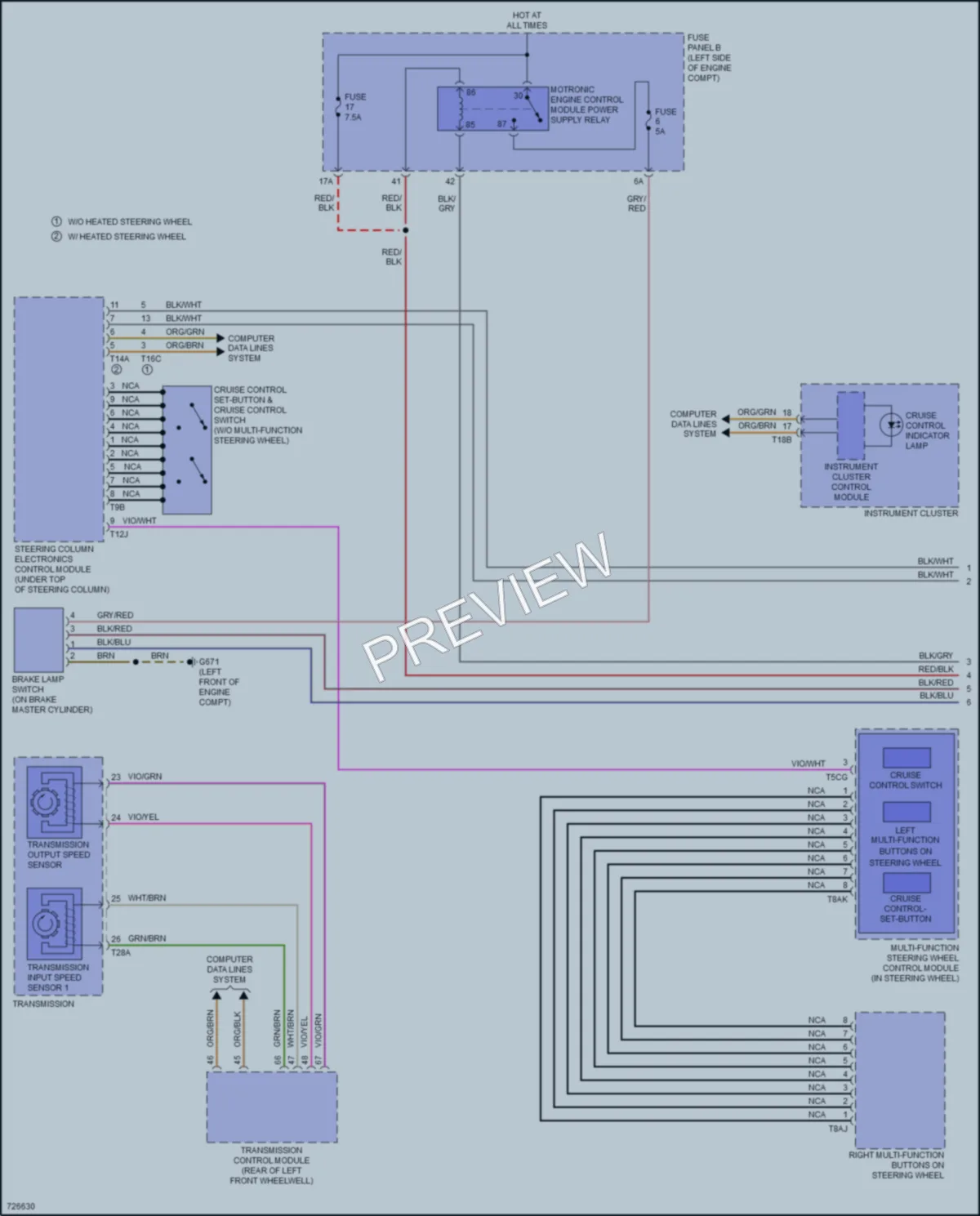 2020 Volkswagen Tiguan Cruise Control wiring diagram preview