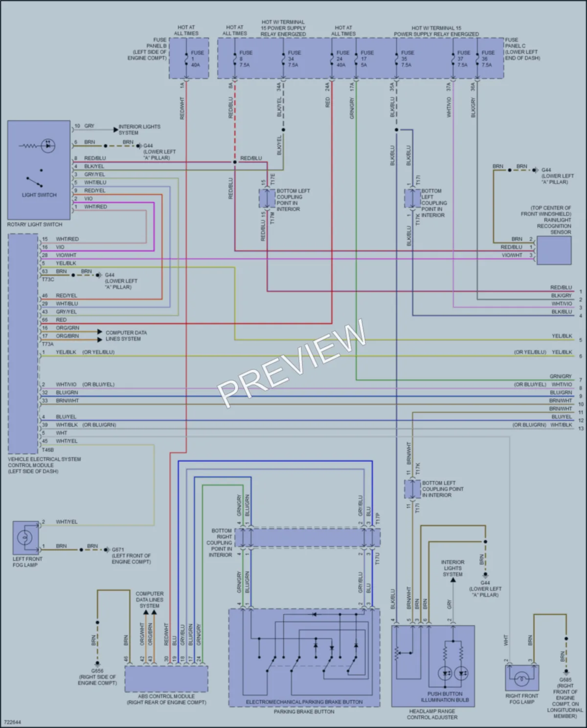 2020 Volkswagen Tiguan Headlights wiring diagram preview