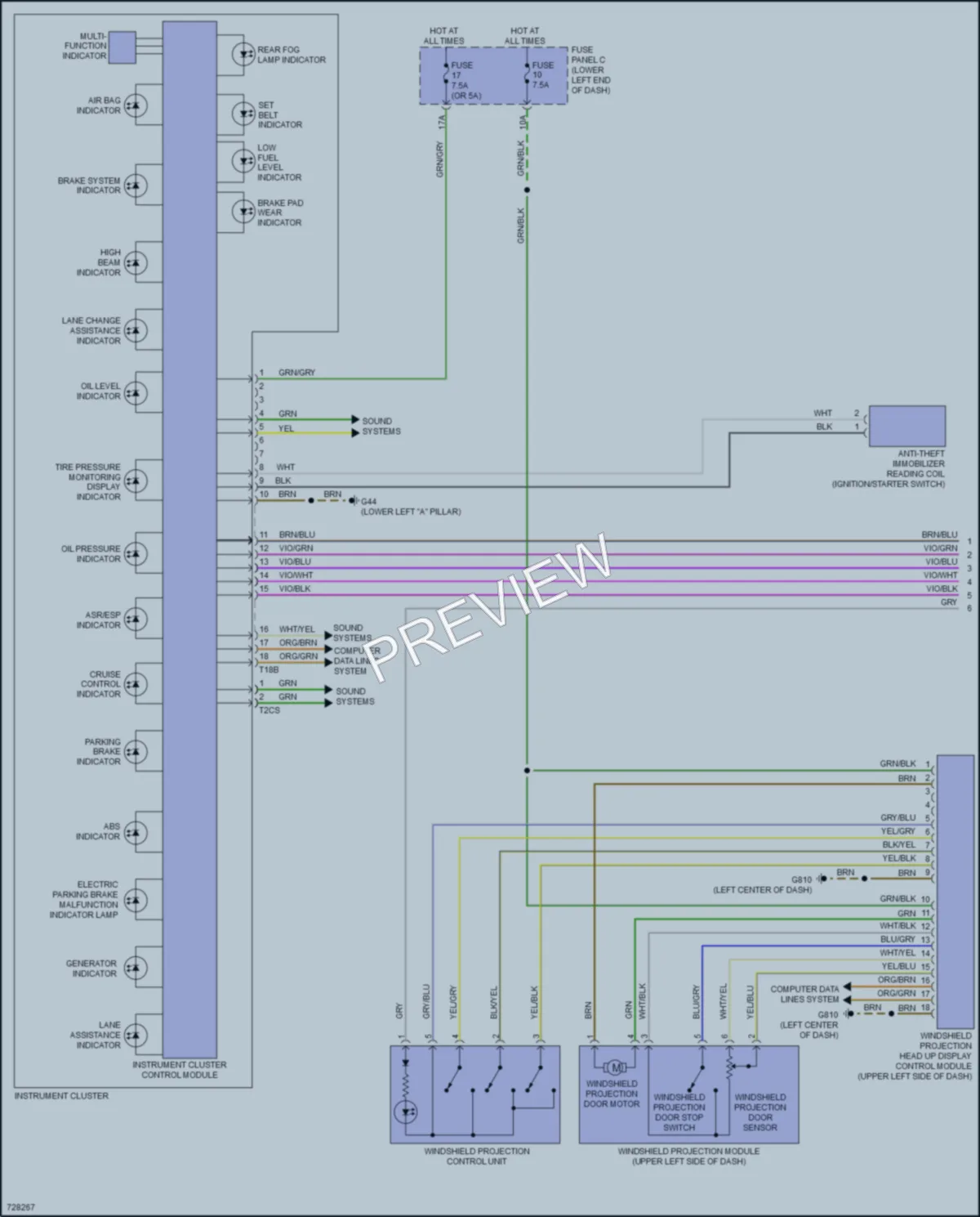 2020 Volkswagen Tiguan Instrument Cluster wiring diagram preview