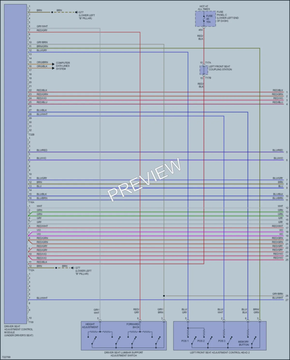 2020 Volkswagen Tiguan Memory Systems wiring diagram preview