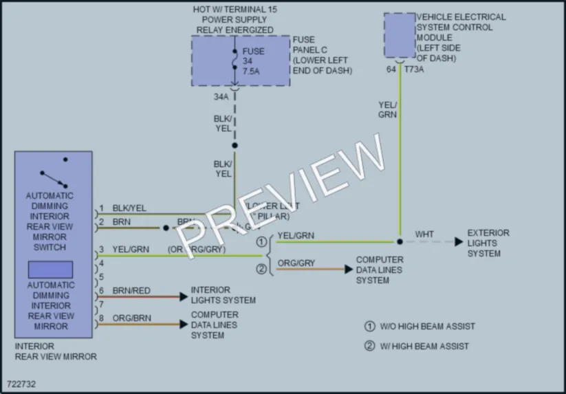 2020 Volkswagen Tiguan Power Mirrors wiring diagram preview