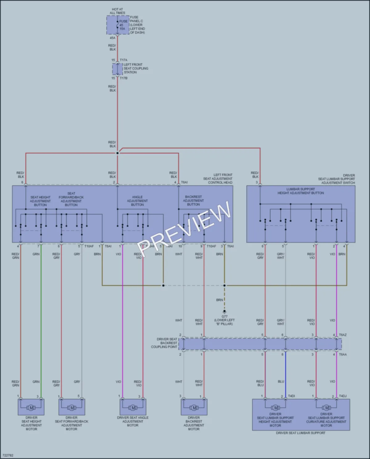 2020 Volkswagen Tiguan Power Seats wiring diagram preview