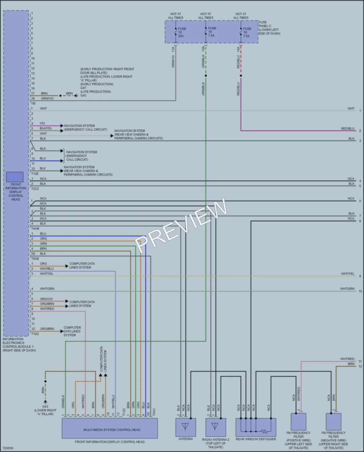 2020 Volkswagen Tiguan Radio wiring diagram preview
