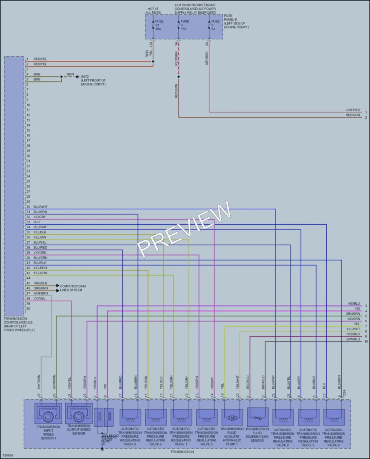 2020 Volkswagen Tiguan Transmission wiring diagram preview
