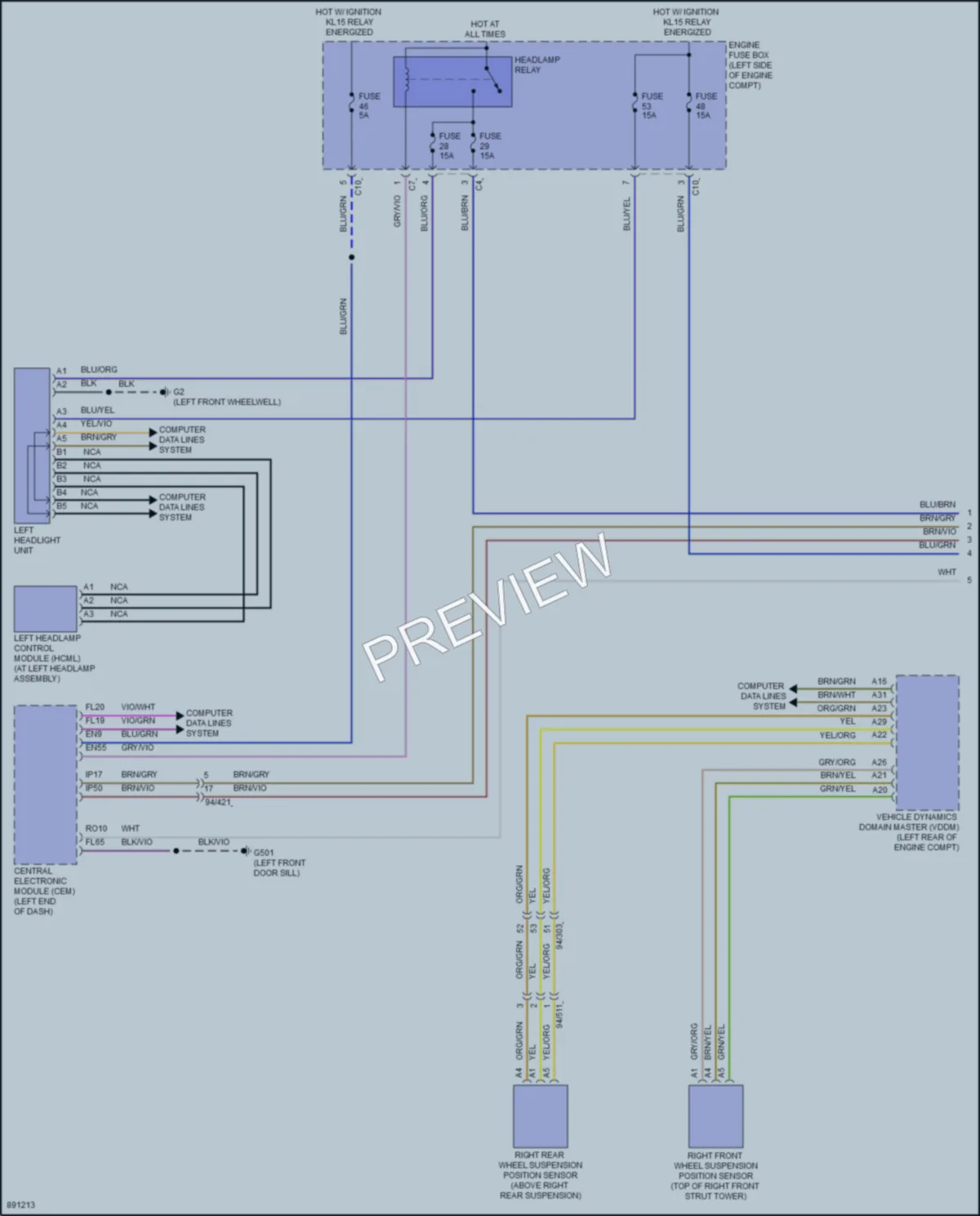 2020 Volvo S60 Headlights wiring diagram preview
