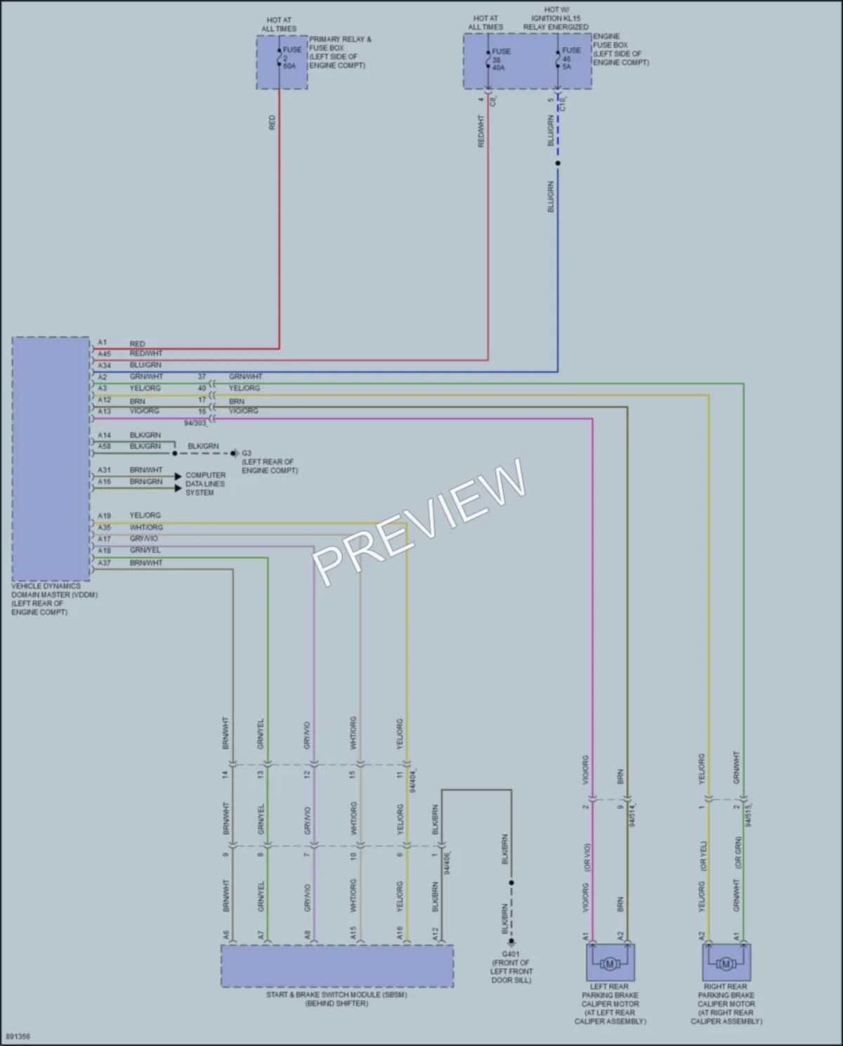 2020 Volvo S60 Shift Interlock wiring diagram preview