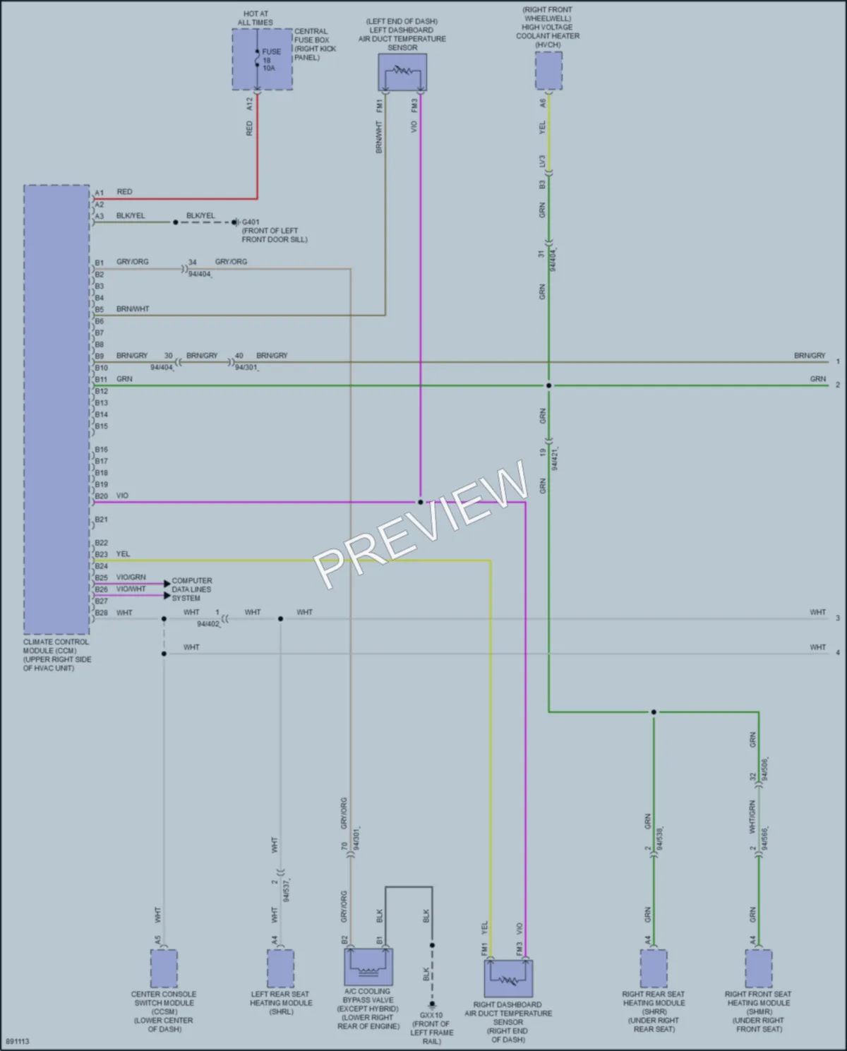 2020 Volvo S60PlugIn Air Conditioning wiring diagram preview