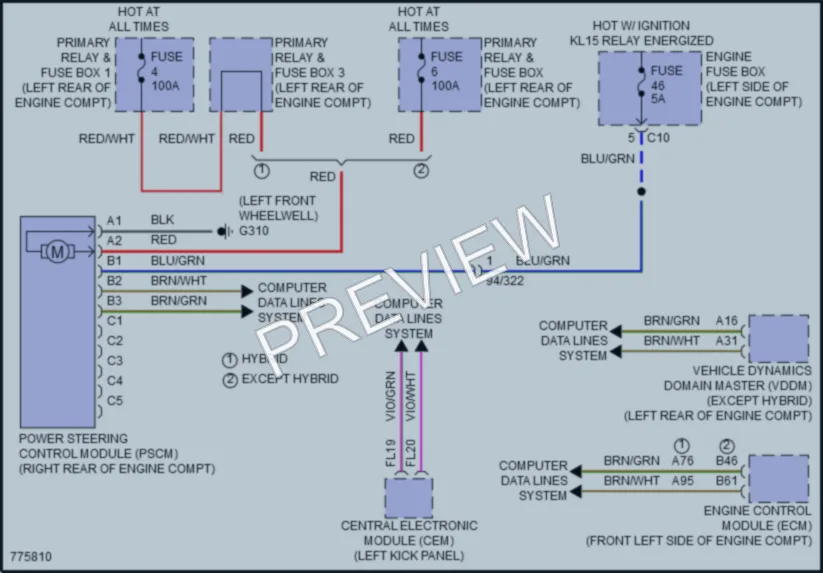 2020 Volvo XC90 Electronic Power Steering wiring diagram preview