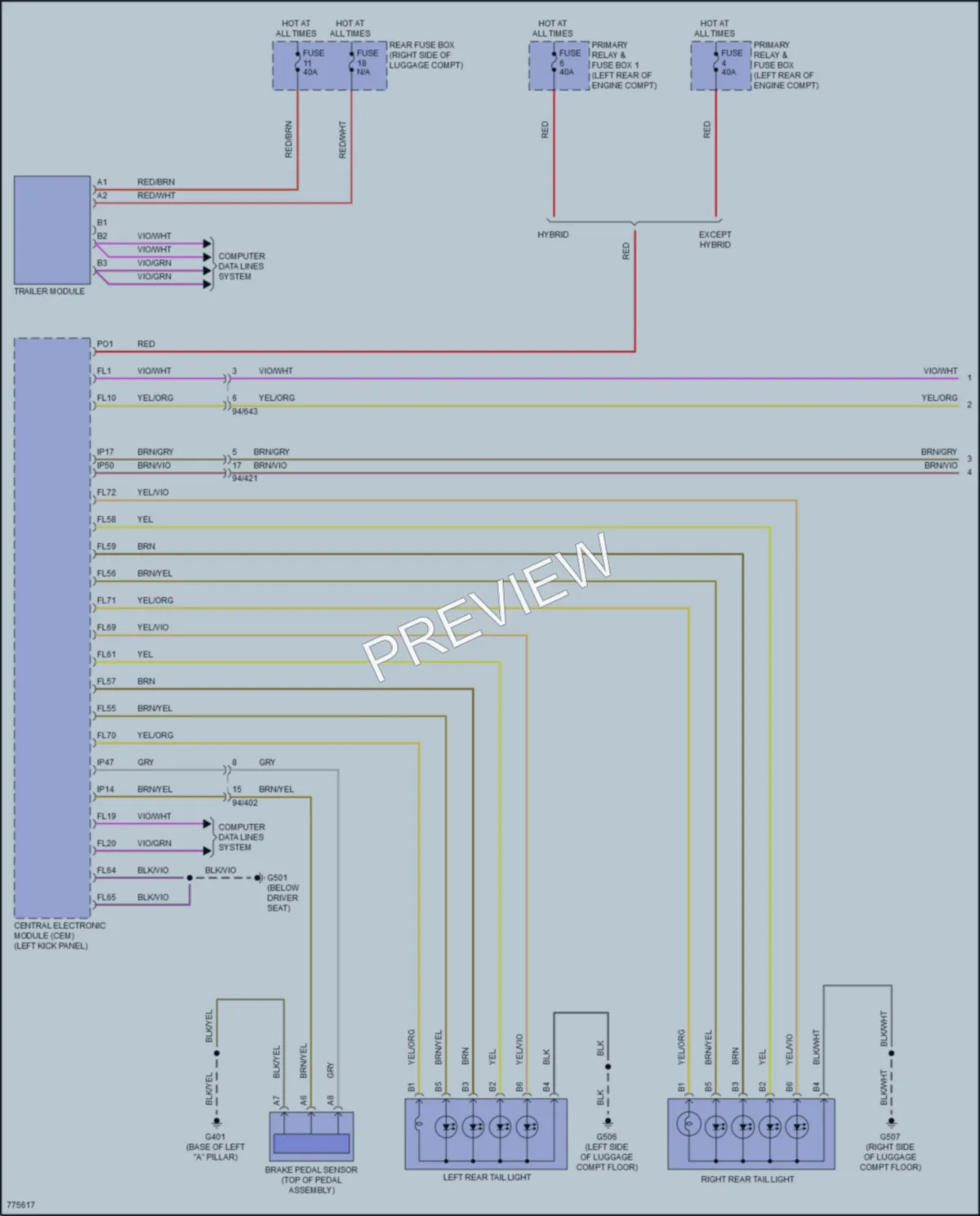 2020 Volvo XC90 Exterior Lights wiring diagram preview