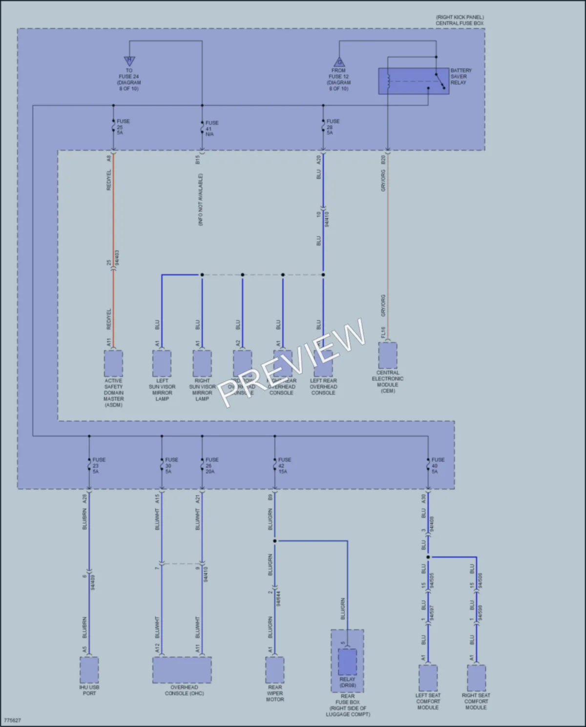 2020 Volvo XC90 Power Distribution wiring diagram preview