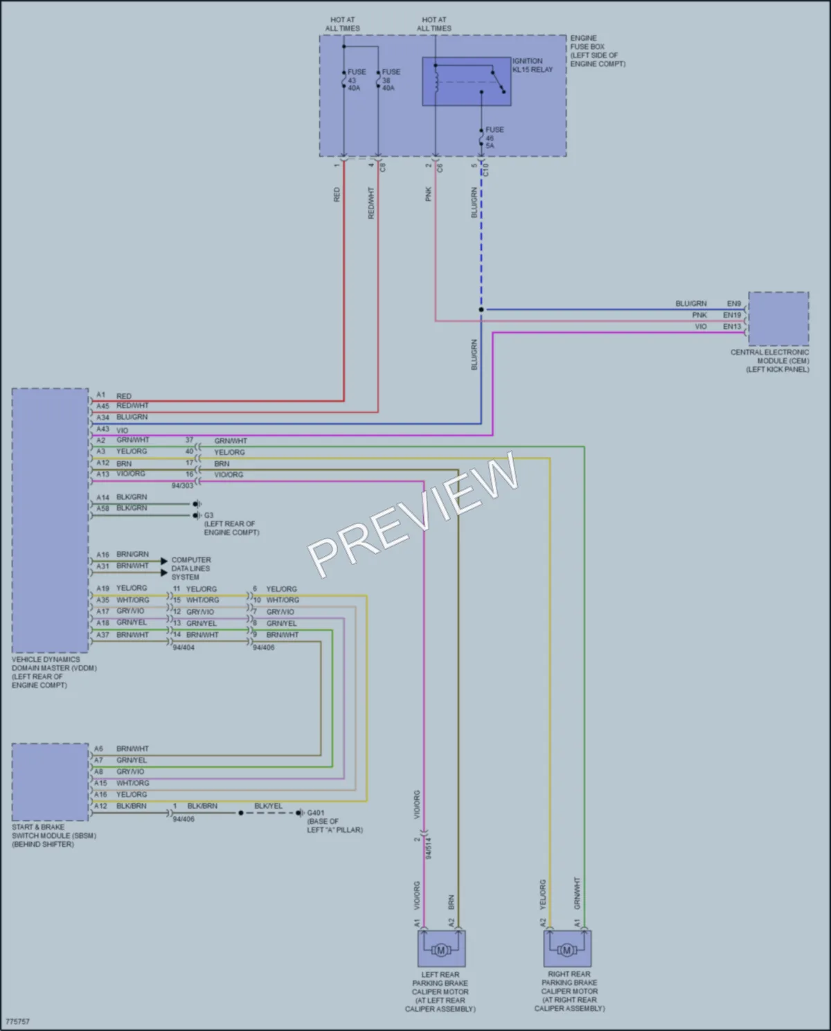 2020 Volvo XC90 Shift Interlock wiring diagram preview