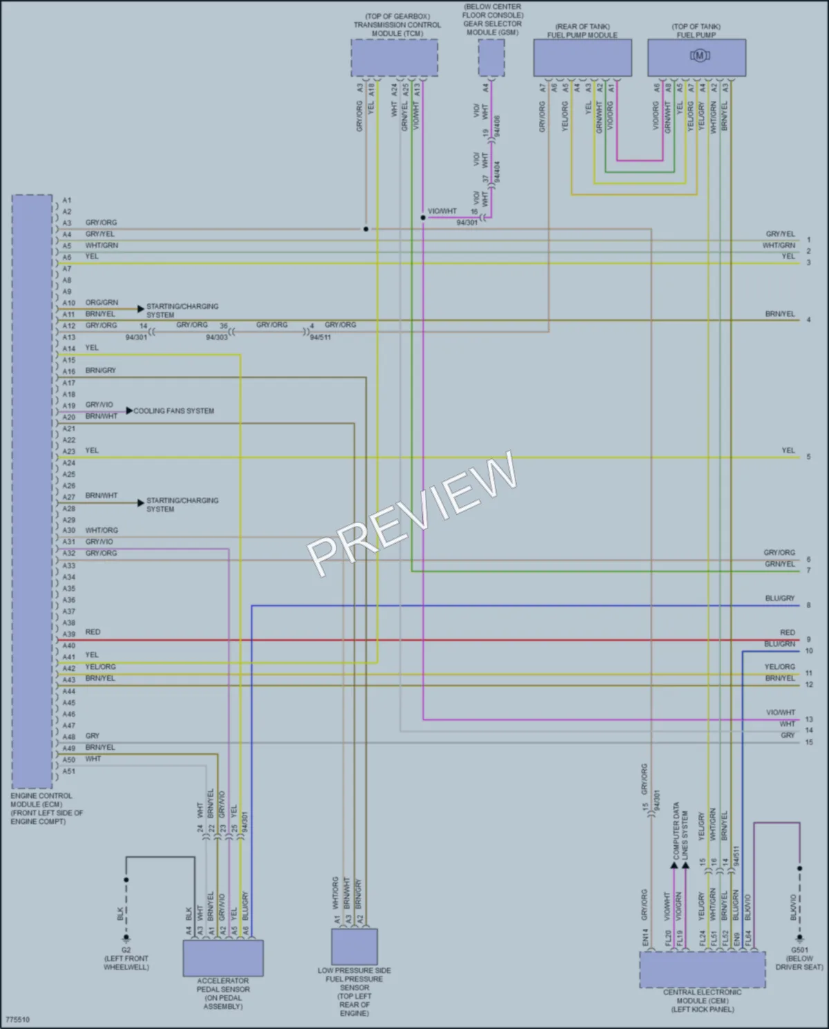 2020 Volvo XC90PlugIn Engine Performance wiring diagram preview