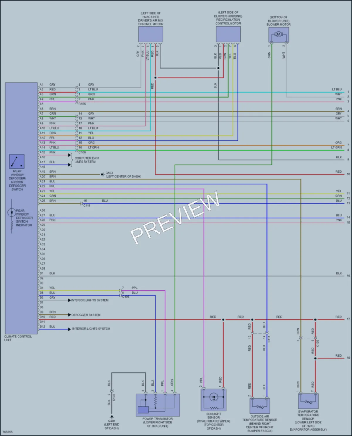 2021 Acura ILX Air Conditioning wiring diagram preview