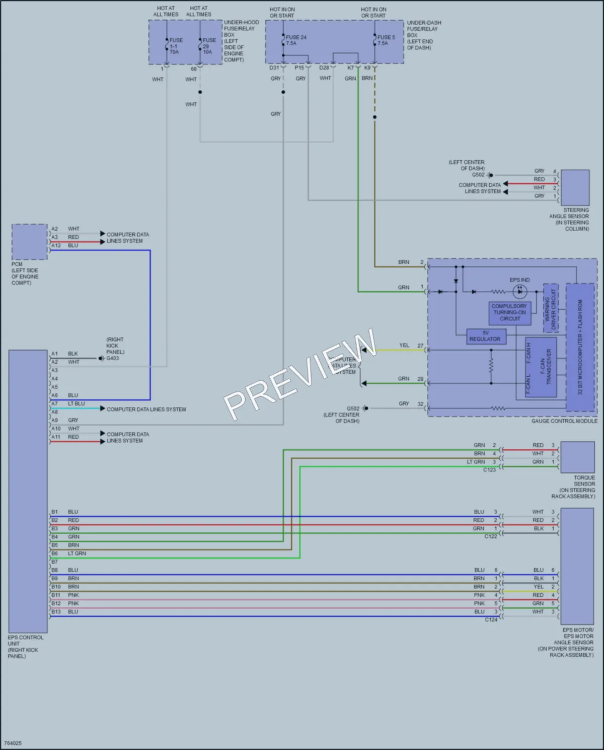 2021 Acura ILX Electronic Power Steering wiring diagram preview