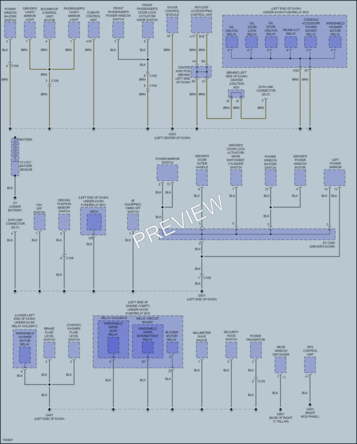 2021 Acura ILX Ground Distribution wiring diagram preview