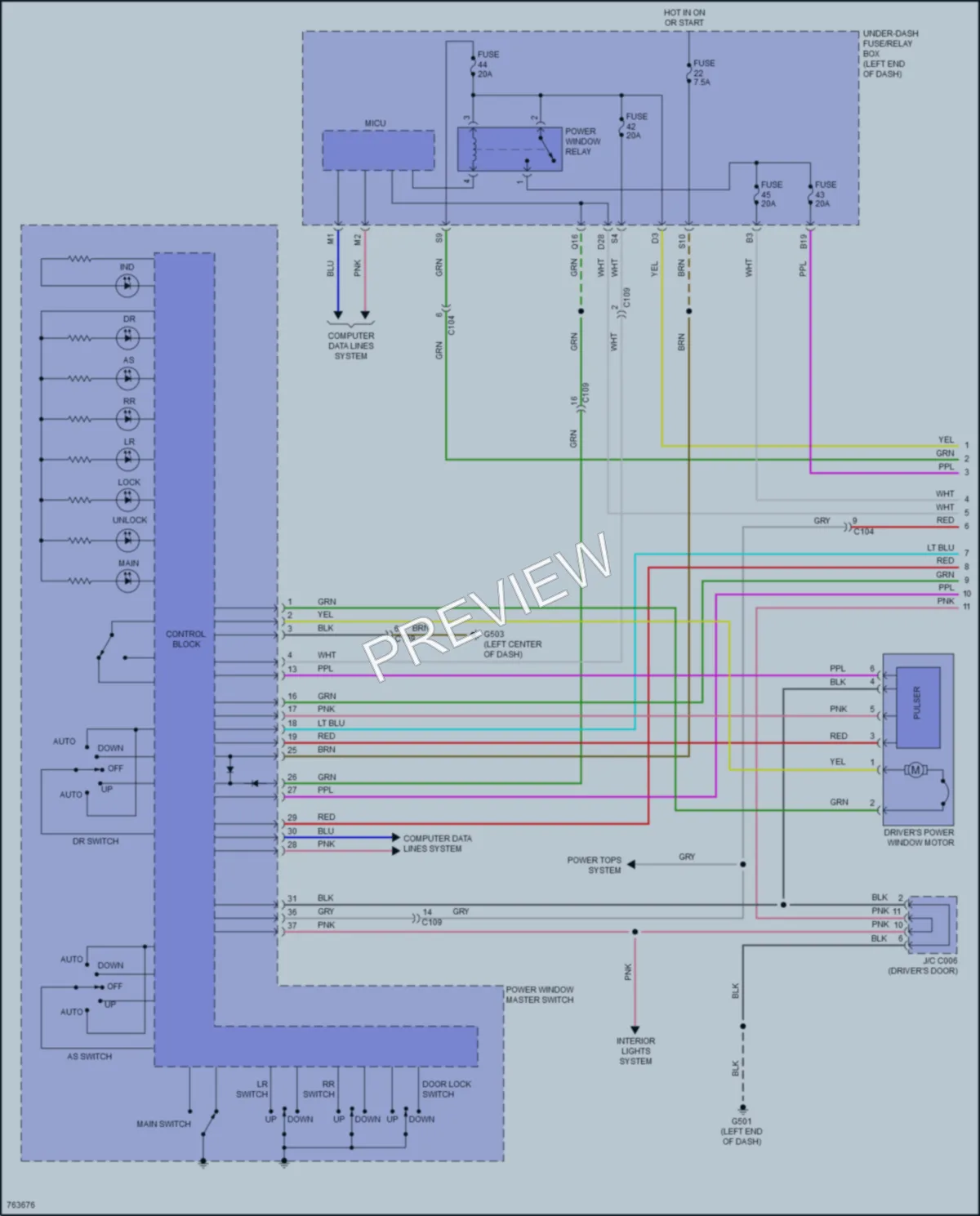 2021 Acura ILX Power Windows wiring diagram preview