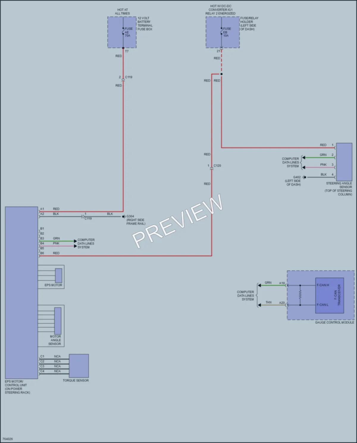 2021 Acura RDX Electronic Power Steering wiring diagram preview
