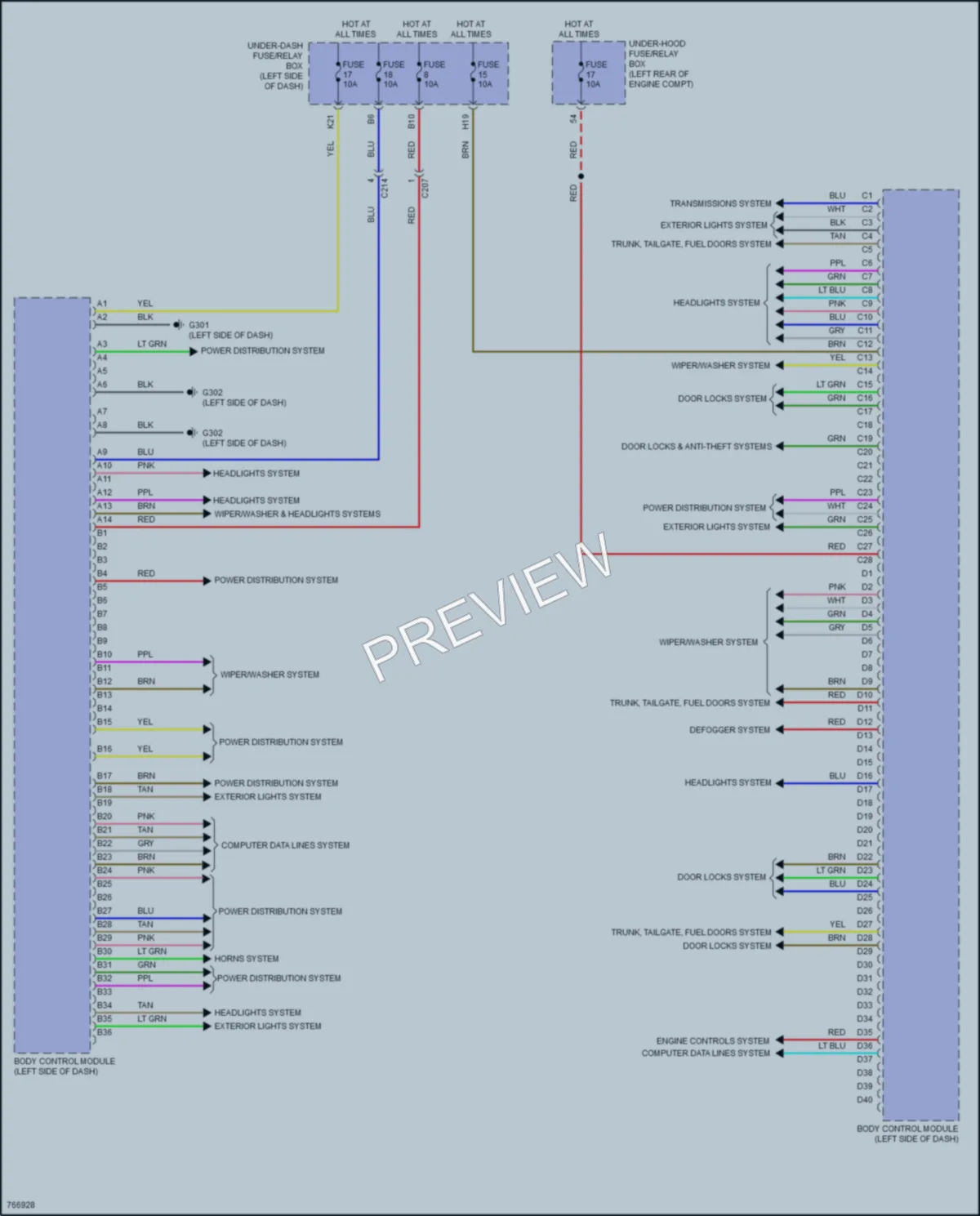2021 Acura TLX Body Control Modules wiring diagram preview