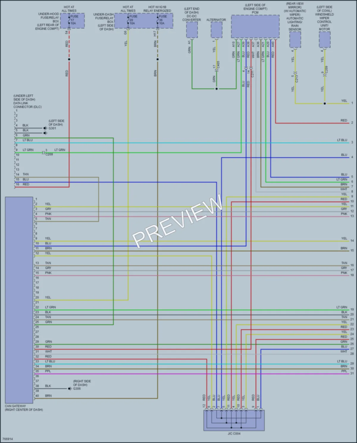 2021 Acura TLX Computer Data Lines wiring diagram preview