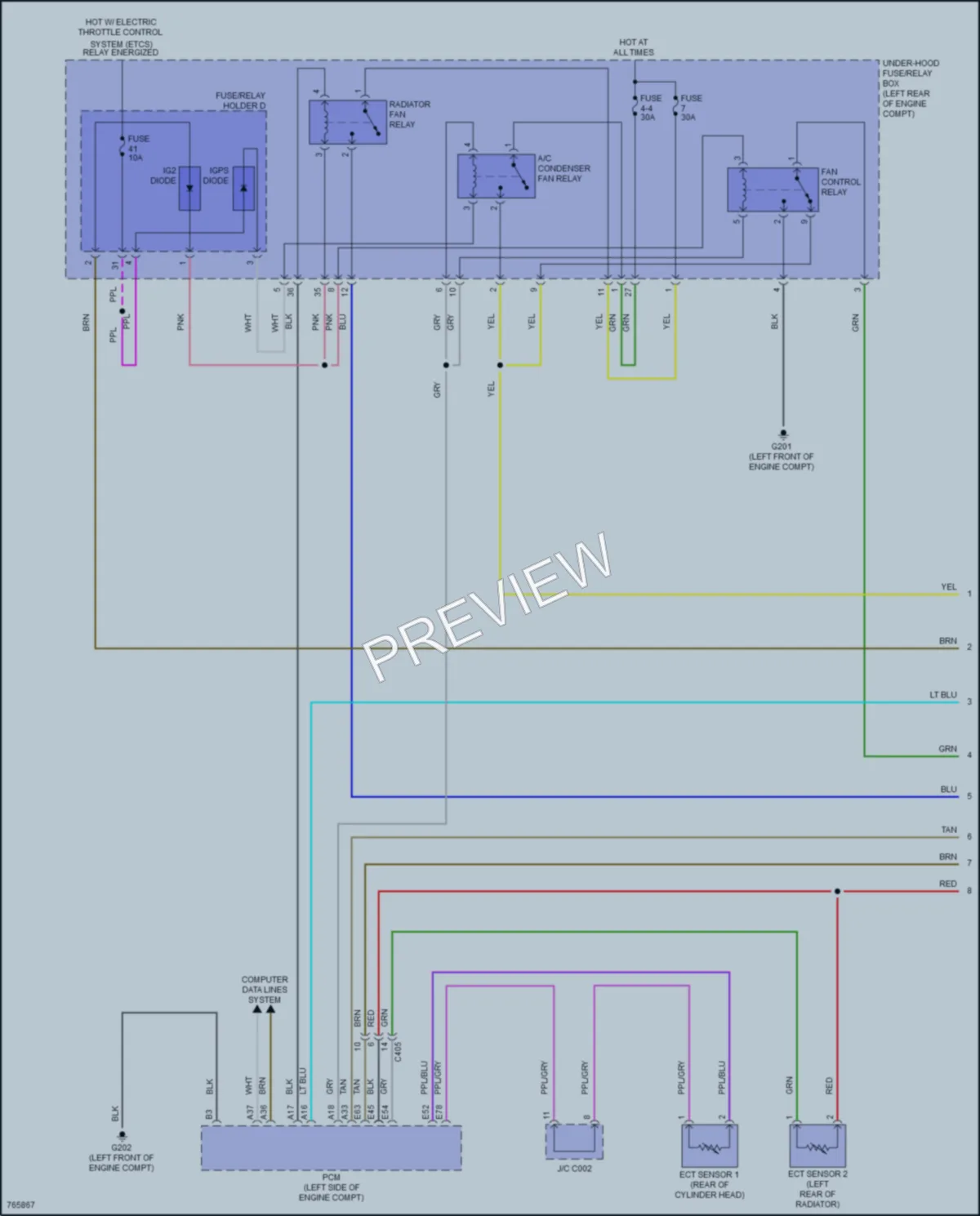 2021 Acura TLX Cooling Fan wiring diagram preview