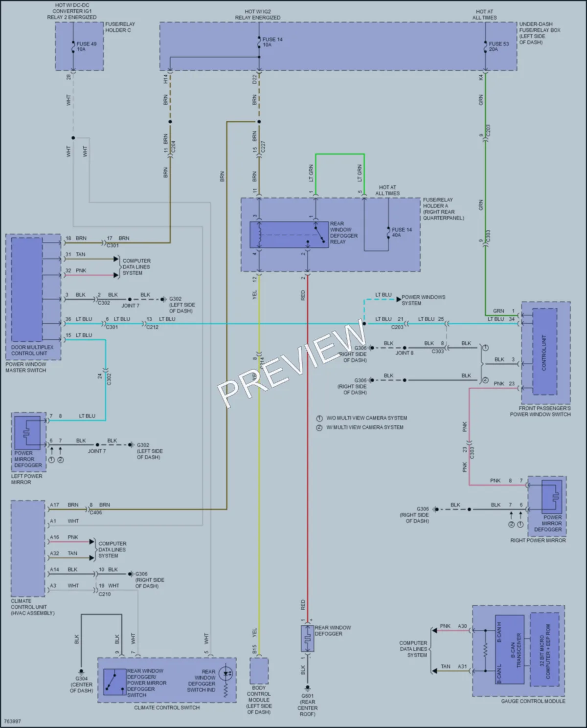 2021 Acura TLX Defoggers wiring diagram preview