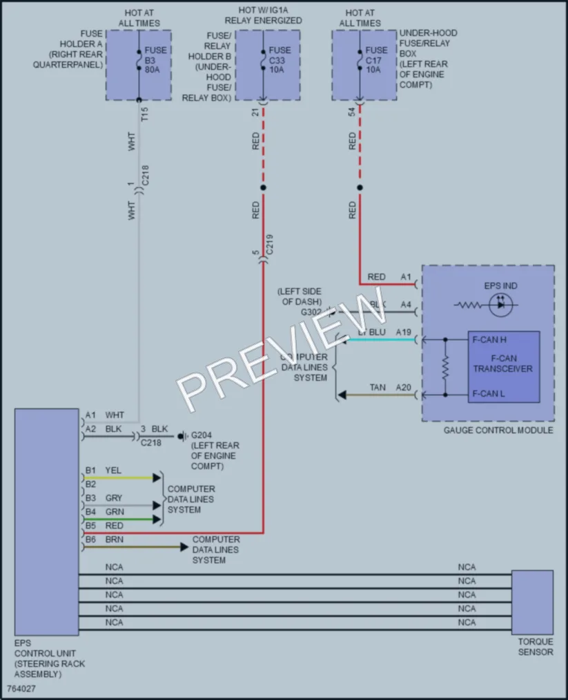 2021 Acura TLX Electronic Power Steering wiring diagram preview