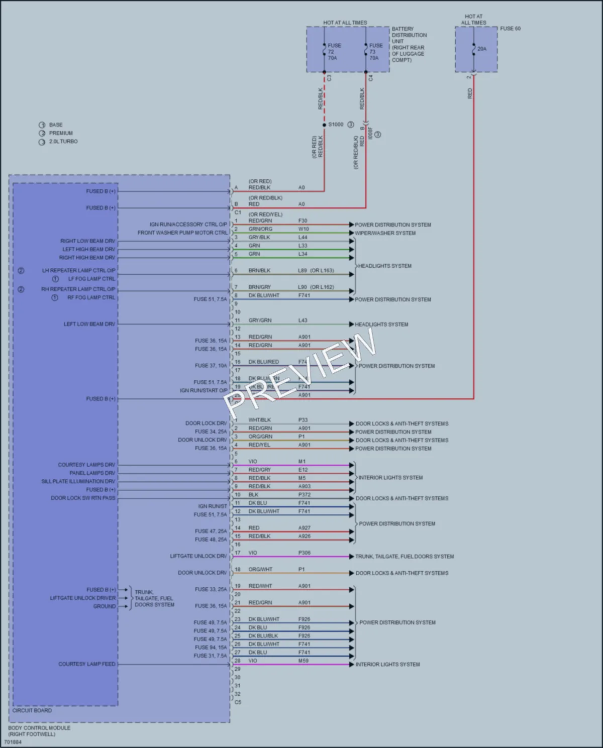 2021 AlfaRomeo Giulia Body Control Modules wiring diagram preview