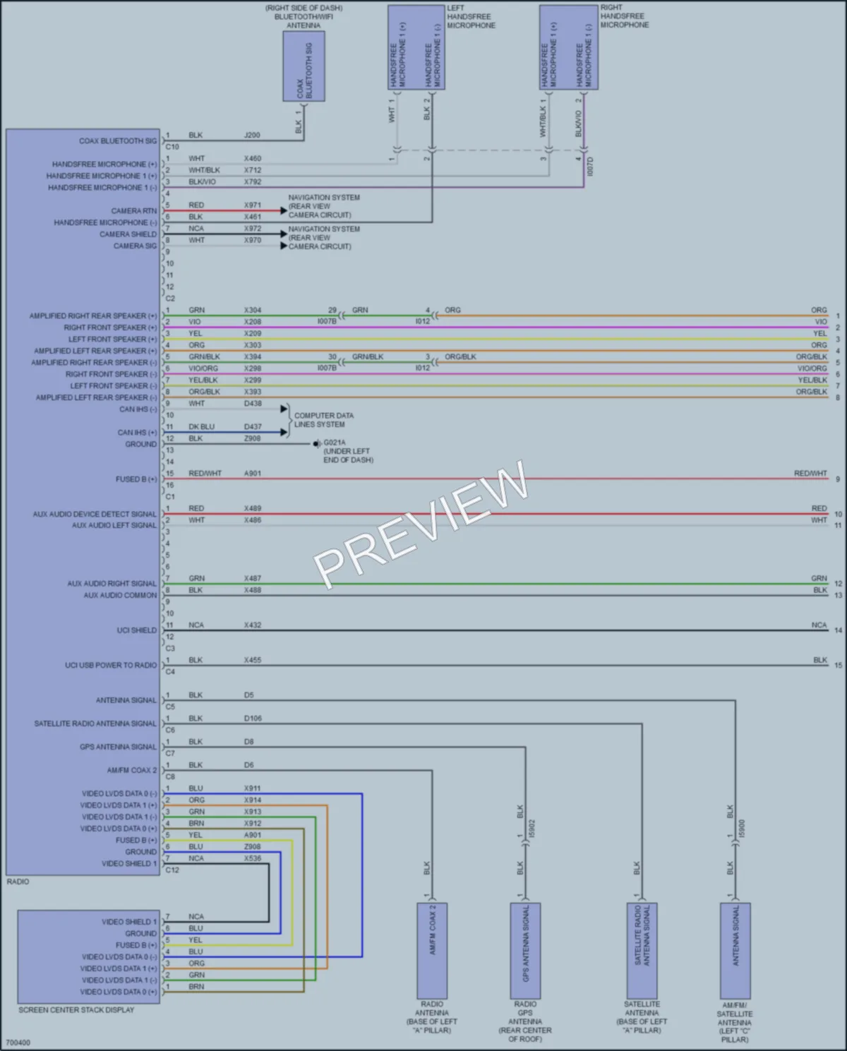 2021 AlfaRomeo Giulia Radio wiring diagram preview
