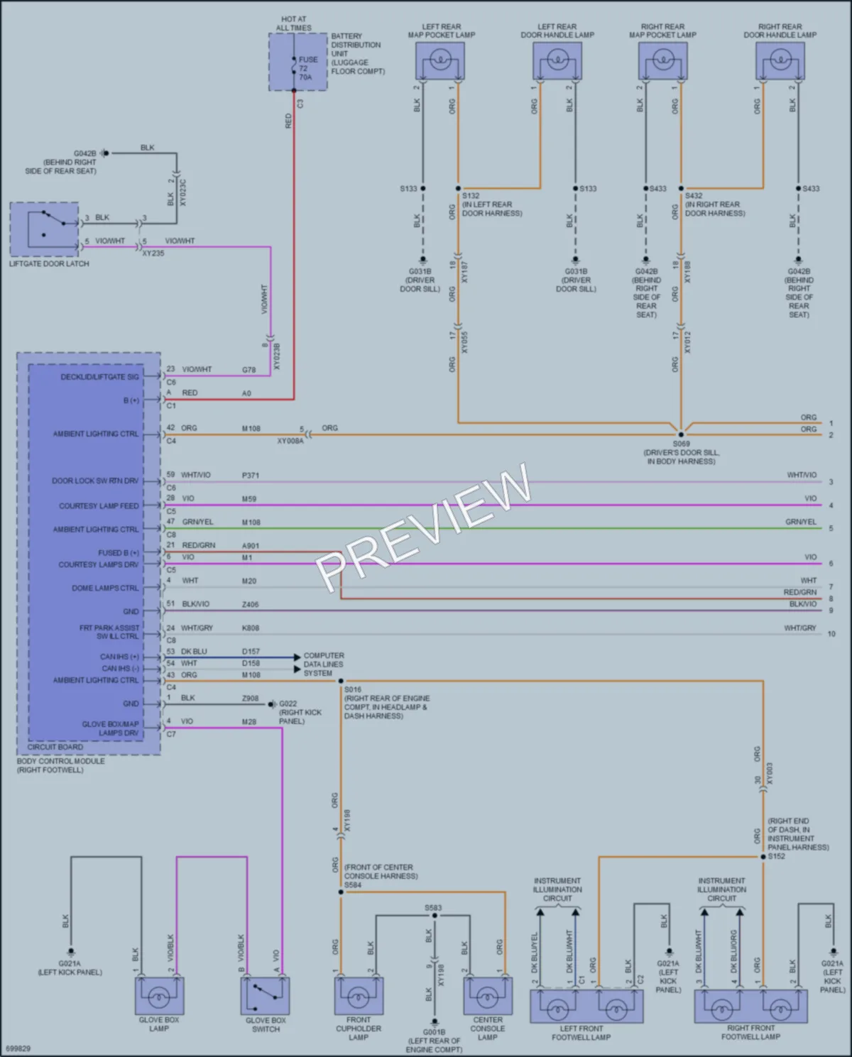 2021 AlfaRomeo Stelvio Interior Lights wiring diagram preview