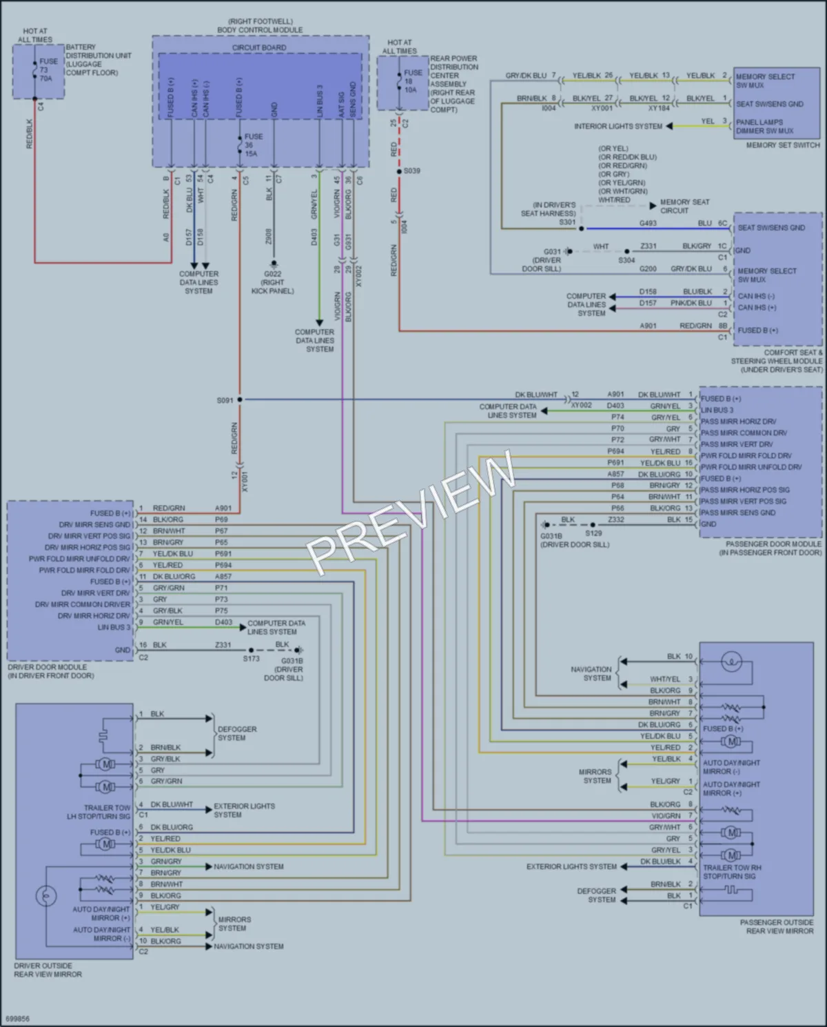2021 AlfaRomeo Stelvio Memory Systems wiring diagram preview