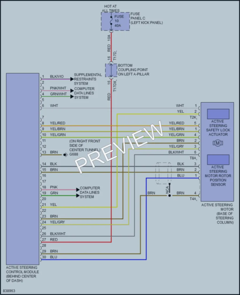 2021 Audi A6 Electronic Power Steering wiring diagram preview