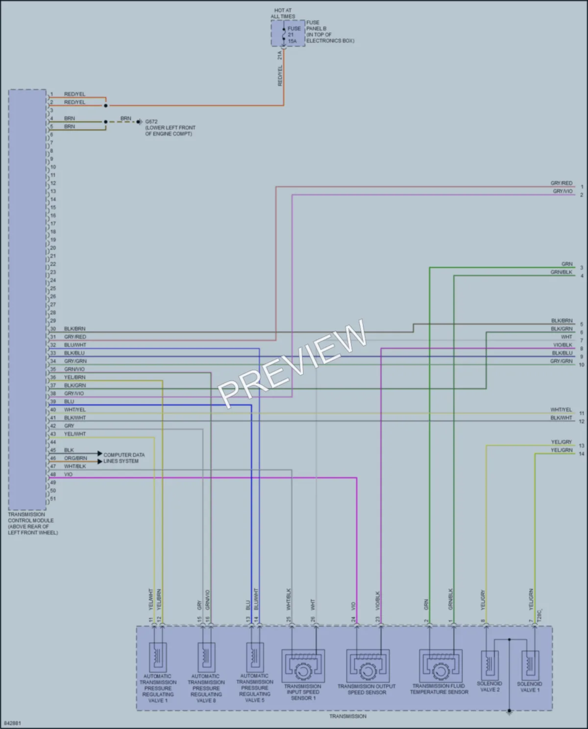 2021 Audi Q3 Transmission wiring diagram preview